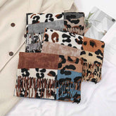YR271  Leopard Print Scarf in Faux Cashmere