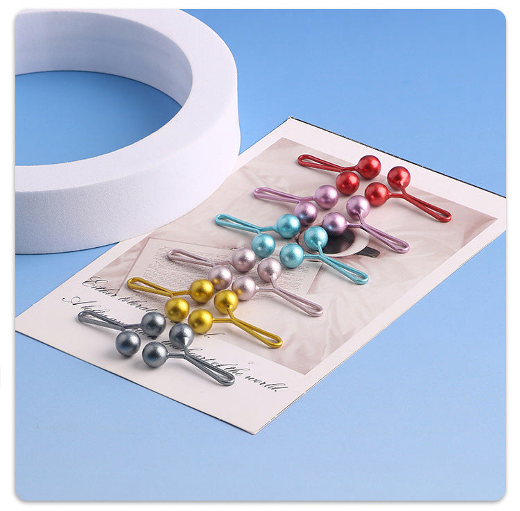 C-1088  Boxed shiny metal paint bead clip - 12 pieces per box