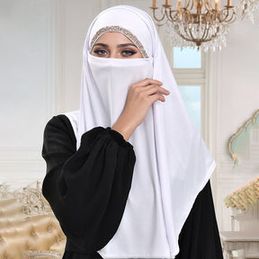 RS032  Crystal hemp hot diamond hijab