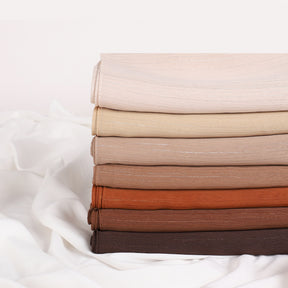 YZ375  Plain Silver Thread Crinkled Chiffon Hijab