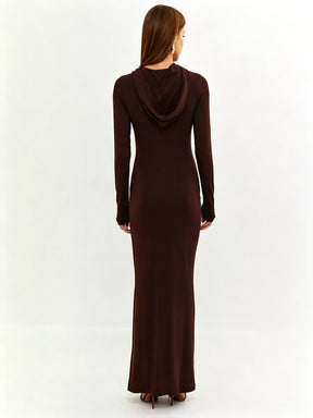 XZ563  Fitted Bodycon Long Sleeve Polyester Dress-MOQ:3