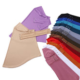 MSL305  Plain Chin-Covering Convenient Hijab Undercap
