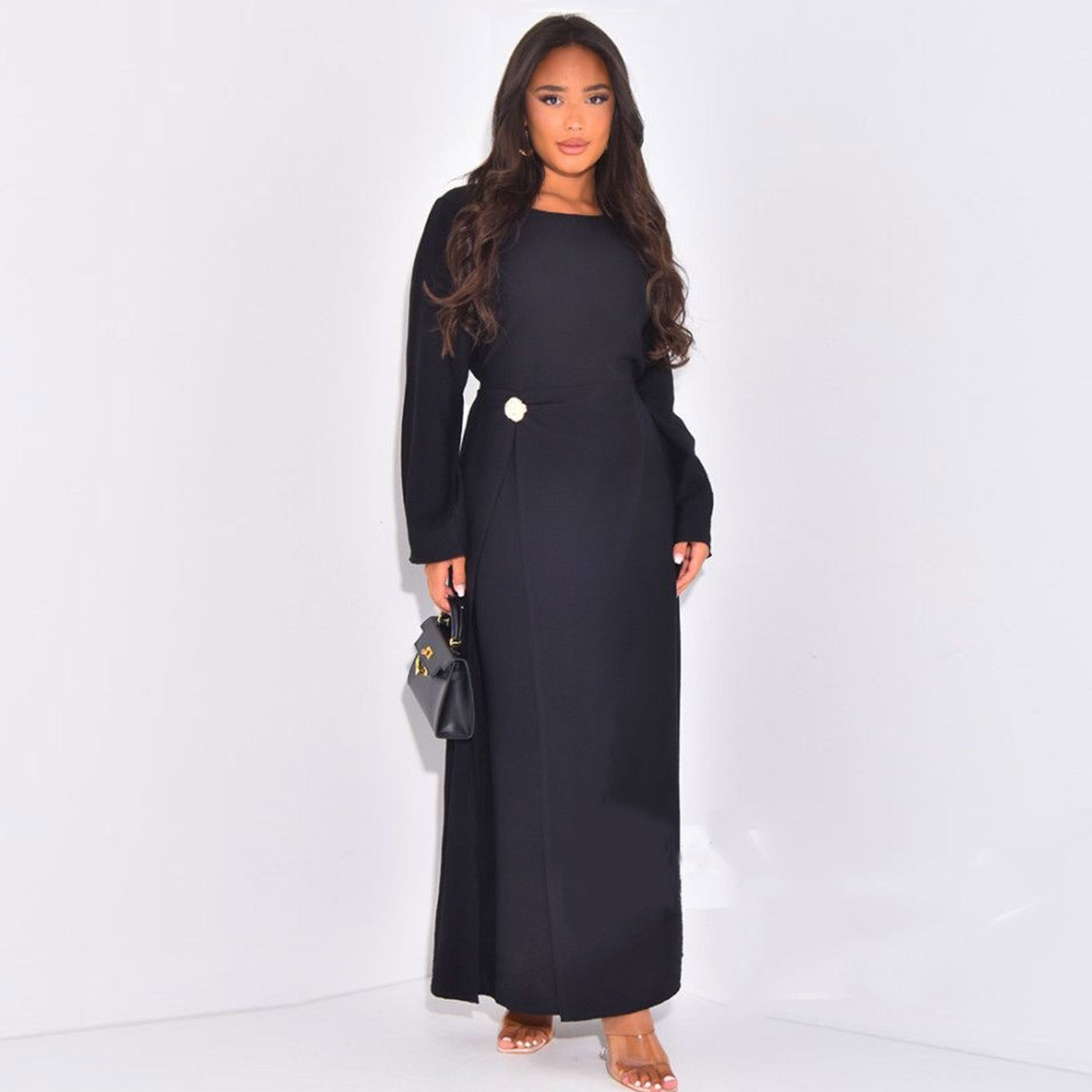 LR1077  Women's Plain Minimalist Dress for Daily Wear