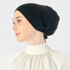 WJ072  Breathable Mesh Mercerized Cotton Hijab Cap