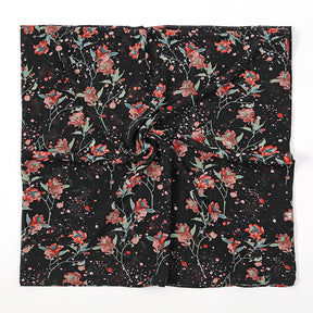 YW347  115*115CM Large Size Floral Pearl Chiffon Printed Square Scarf