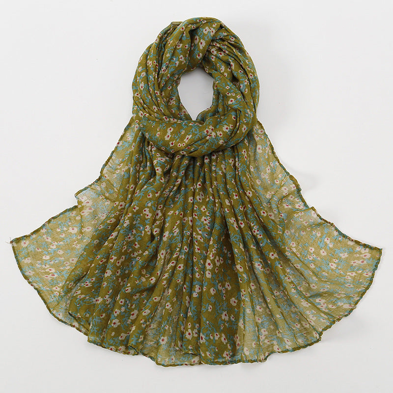 VS631 printed voile hijab scarf