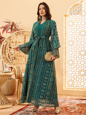 AB445 Mesh embroidered dress