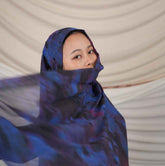 FZ012  Faux Silk Double-Sided Penetration Hijab