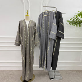 LR1153  Exquisite plus size embroidered cardigan