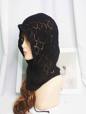 XLT001  Lightweight Hollow-out Pattern Woolen Jersey Cap