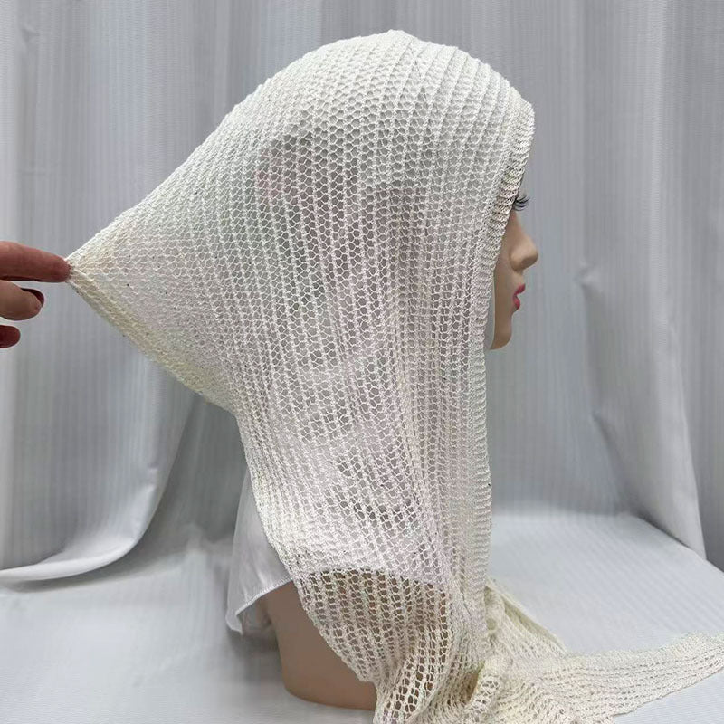 QK685 Exquisite Shiny Thread Diamond Hollow-out Muslim Hijab cap