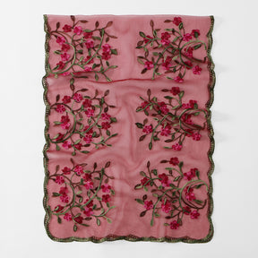 VE154  Nylon Embroidered Breathable Lightweight Hijab