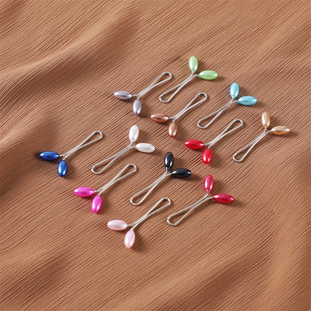 SP5-SP8 Hijab pin scarf clip jewelry neck clip pearl scarf decoration U-shaped clip scarf buckle anti-exposure brooch pin hijab  hijab pins  Pins