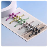 C-1088  Boxed shiny metal paint bead clip - 12 pieces per box