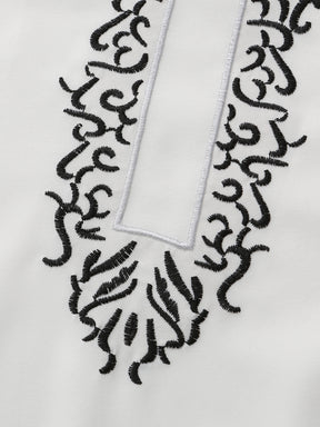 jl04 Foreign trade Muslim long-sleeved embroidered ethnic style Arab robe men's robes  abaya