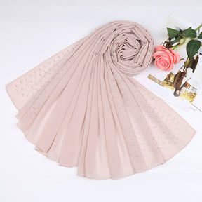 YW113 rhinestones plain bubble chiffon hijab