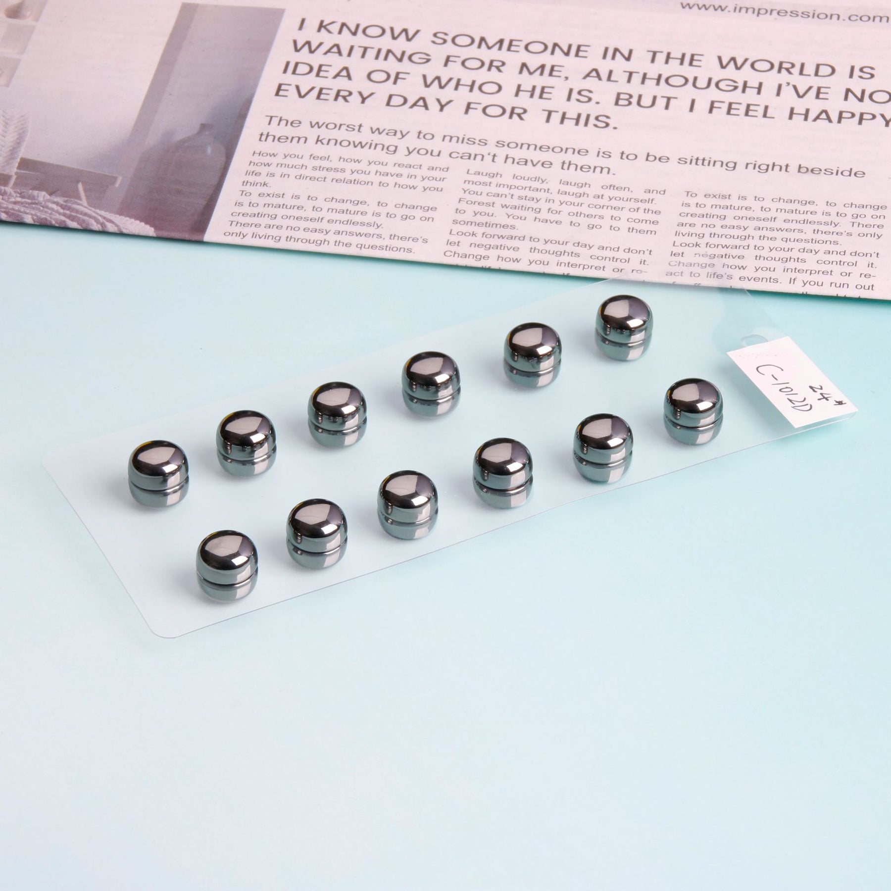 DJ130  Alloy macaron strong magnetic fixing buckle - MOQ:12