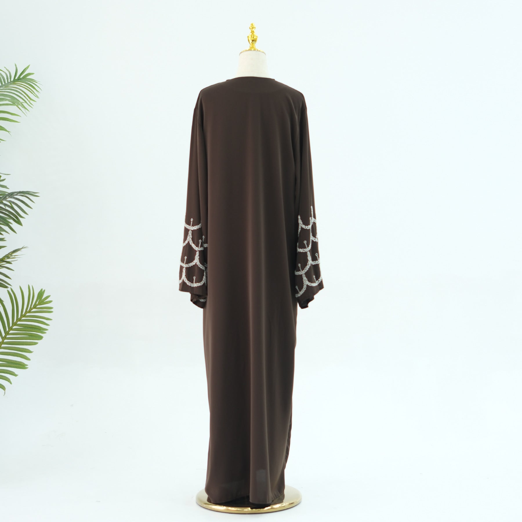 LR864  Plain hand-beaded cardigan