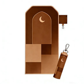 301126  Outdoor Portable Keychain Printed Polyester Prayer Rug