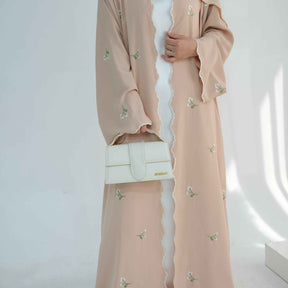 LR881  Elegant Floral Embroidery Lace Cardigan