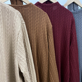 1955-1  Minimalist Knit Sweater Cardigan for Fall & Winter