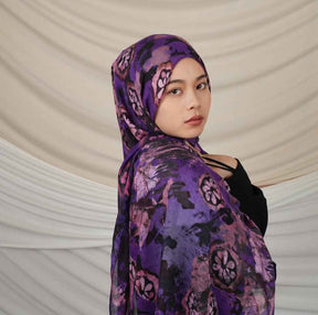 VI007  Modal double-sided penetration tie-dye Muslim hijab
