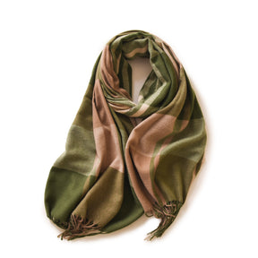 Fashion plaid cashmere scarf