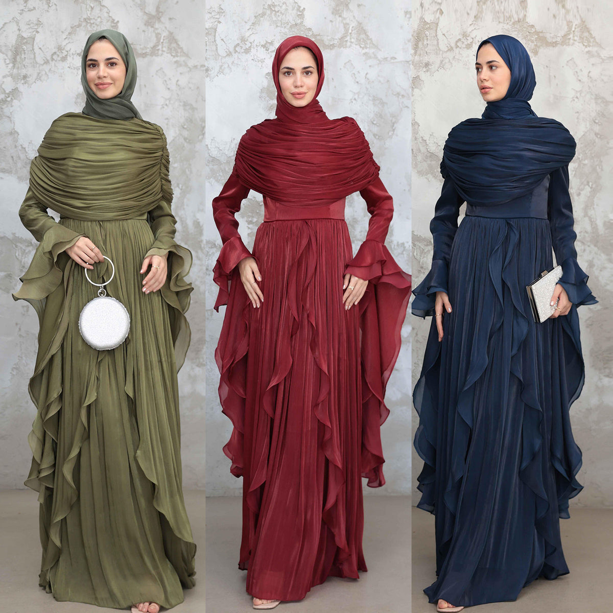 LR1169  Double-layer waist dress – no hijab