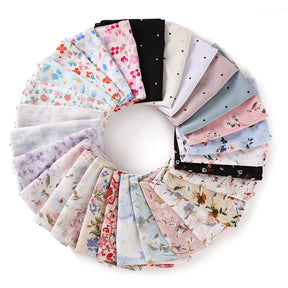 YH1-282  Breathable pearl chiffon print hijab