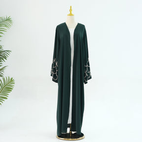 LR864  Plain hand-beaded cardigan