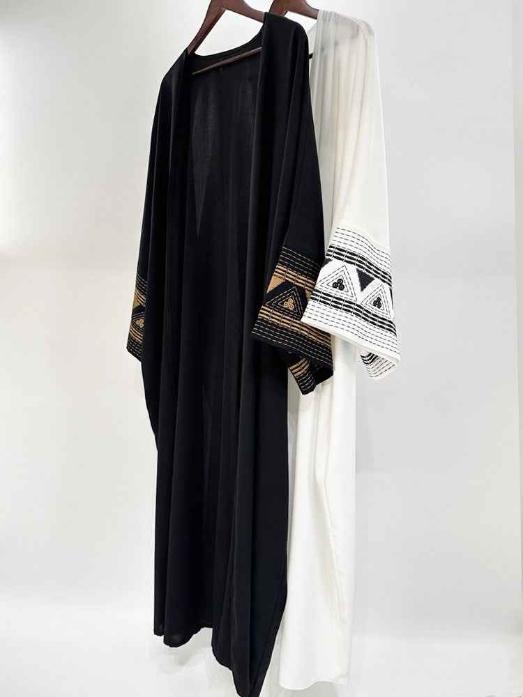 F418  Fashionable outerwear embroidered abaya