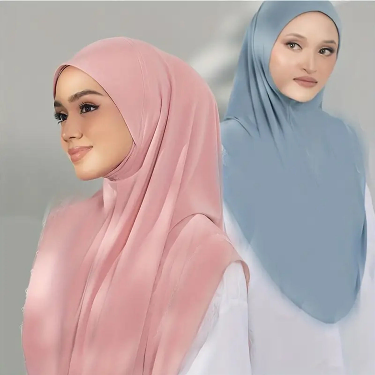 MSL098  Crystal linen loose bottoming cap hijab