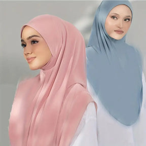 MSL098  Crystal linen loose bottoming cap hijab
