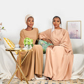 LR363-1   Solid Color Oversized abaya Dress