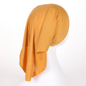 8046  Multi-colored crystal linen long-tail cap