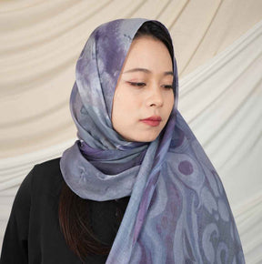 MD019  Modal polyester-cotton tie-dyed Muslim hijab