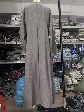 SH2537-2.0  Plain moon embroidery elegant fashionable long-sleeve dress