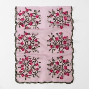 VE154  Nylon Embroidered Breathable Lightweight Hijab
