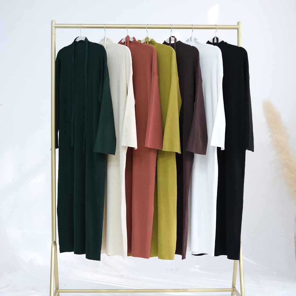 LR930  Autumn/Winter Thickened Jersey Loose Sweater Dress