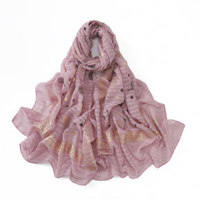 B1  Simple gold stamped scarf