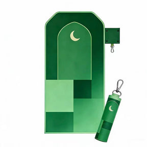 301126  Outdoor Portable Keychain Printed Polyester Prayer Rug