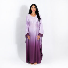 LR811   Batwing Sleeve Ombre Party Dress