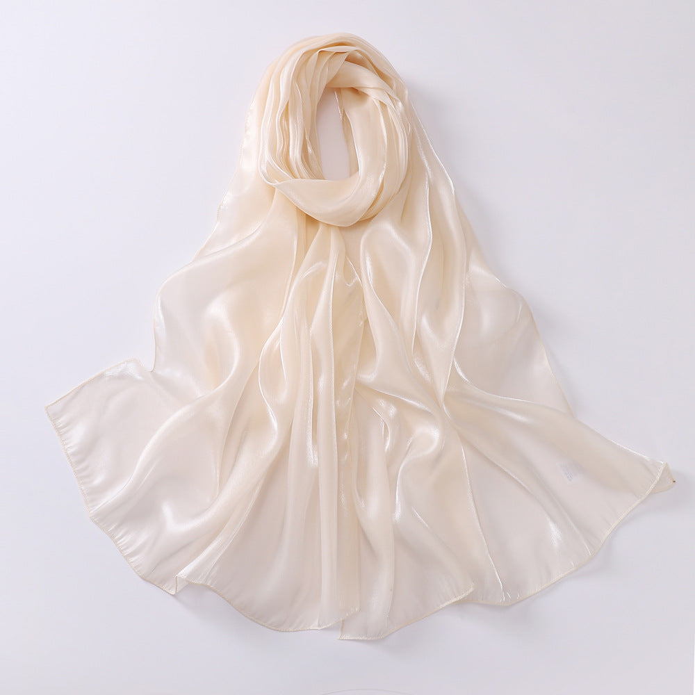 OGS01  Plain Glossy Organza Silky-Look Hijab