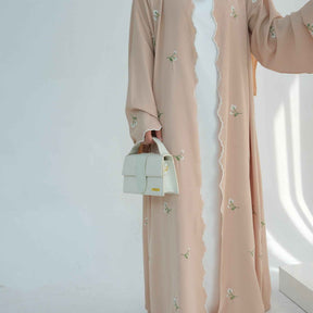 LR881  Elegant Floral Embroidery Lace Cardigan