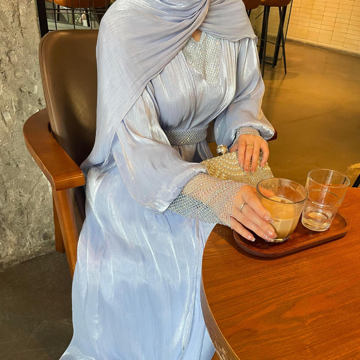 WZ  Muslim Chiffon Abaya