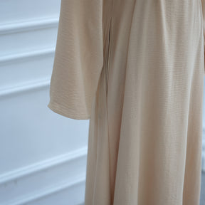 LR1001  Fitted Polyester Abaya & Cape Two-Piece Set