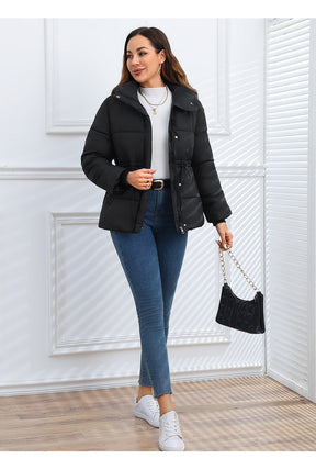 WAN827  Women's Petite Slim Winter Hooded Cotton-Padded Jacket