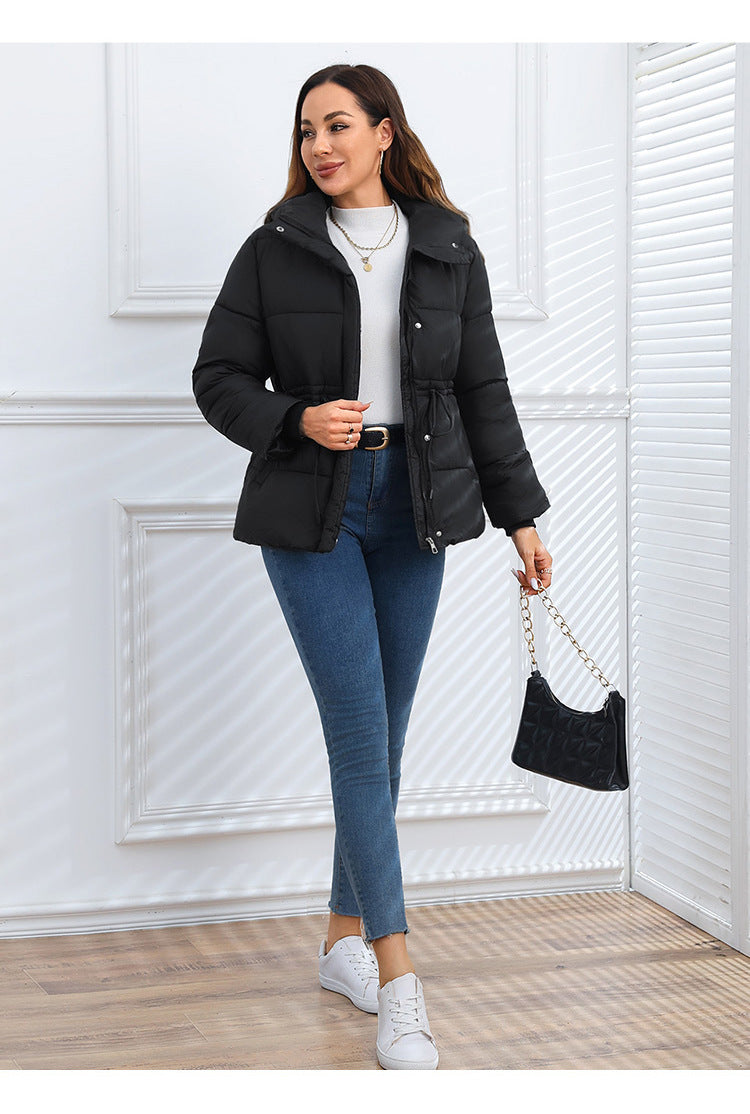 WAN827  Women's Petite Slim Winter Hooded Cotton-Padded Jacket