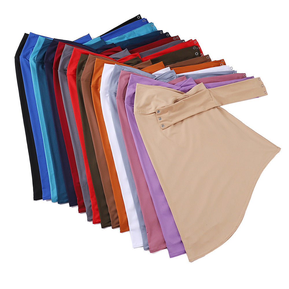 MSL305  Plain Chin-Covering Convenient Hijab Undercap