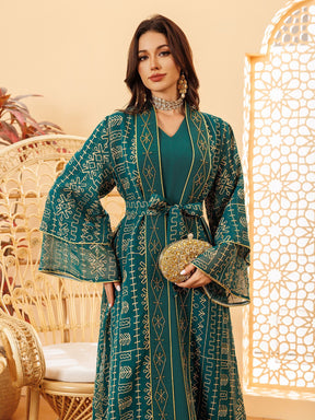 AB445 Mesh embroidered dress